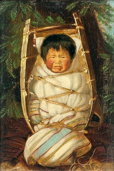 The Disgruntled Papoose Oil Painting by Grace Carpenter Hudson