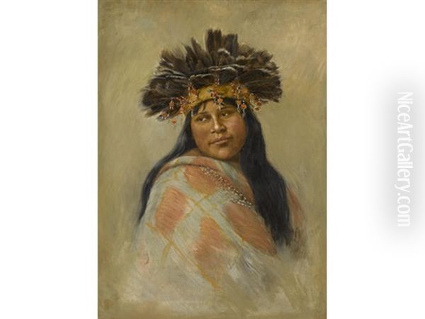 A Pomo Dancer (kal-si-wa, Rosa Peters) by Grace Carpenter Hudson