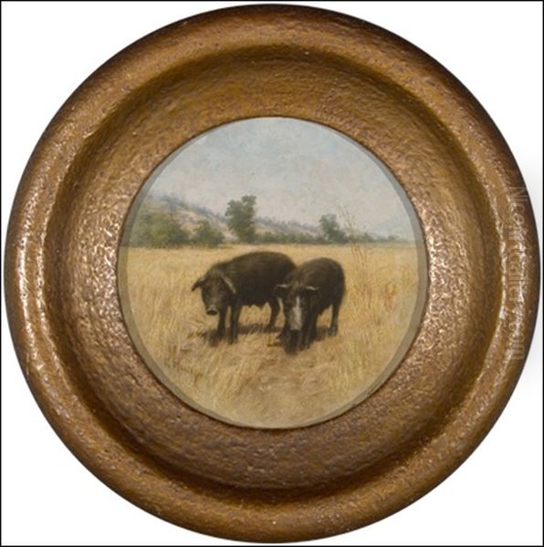 Hogs Oil Painting by Grace Carpenter Hudson