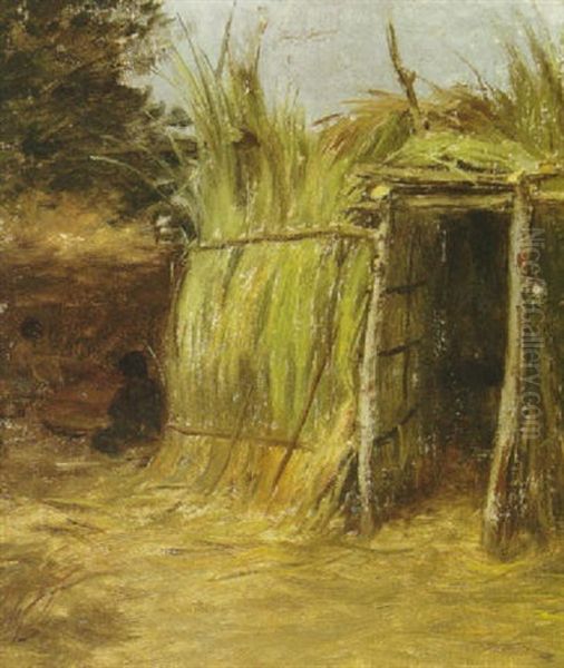 Indian By A Hut by Grace Carpenter Hudson