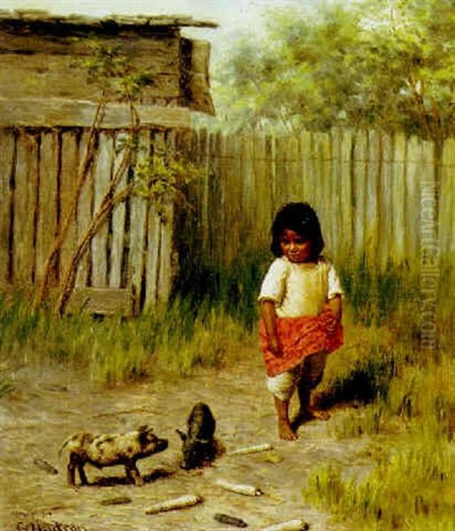 The Adopted Oil Painting by Grace Carpenter Hudson