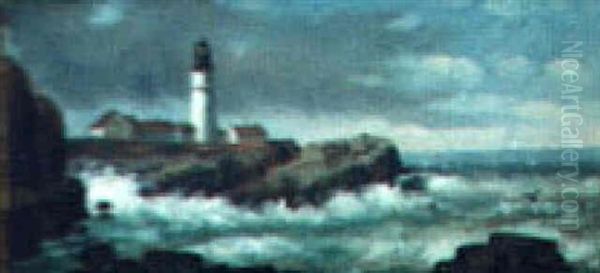 Portland Head Oil Painting by John Bradley Hudson