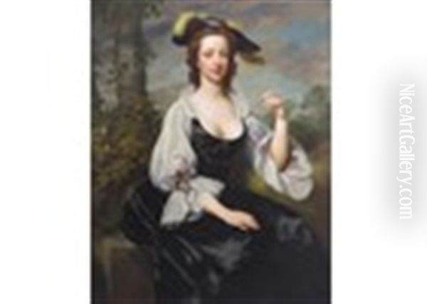 Portrait Of Lady Robinson Oil Painting by Thomas Hudson