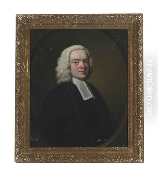 Portrait Of A Cleric, Bust-length, In Robes Oil Painting by Thomas Hudson