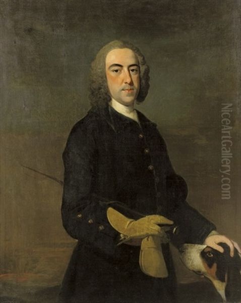 A Portrait Of A Gentleman Oil Painting by Thomas Hudson