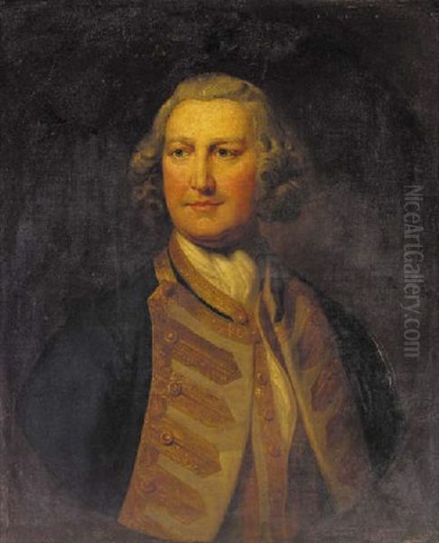 Portrait Of An Officer In Naval Uniform Oil Painting by Thomas Hudson