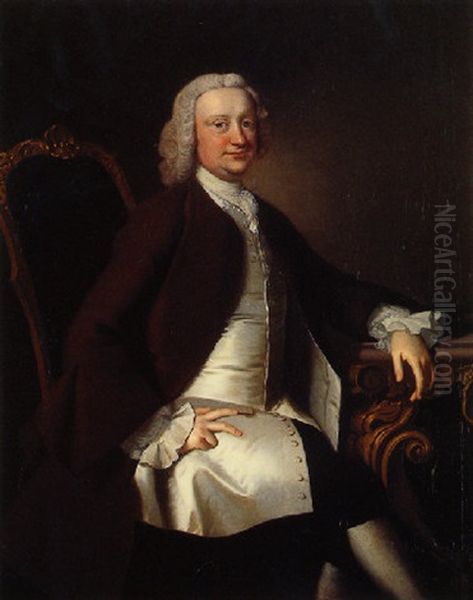 Portrait Of The Reverend Rhodes Oil Painting by Thomas Hudson