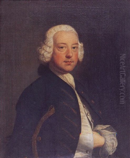 Portrait Of Admiral Samuel Graves Oil Painting by Thomas Hudson