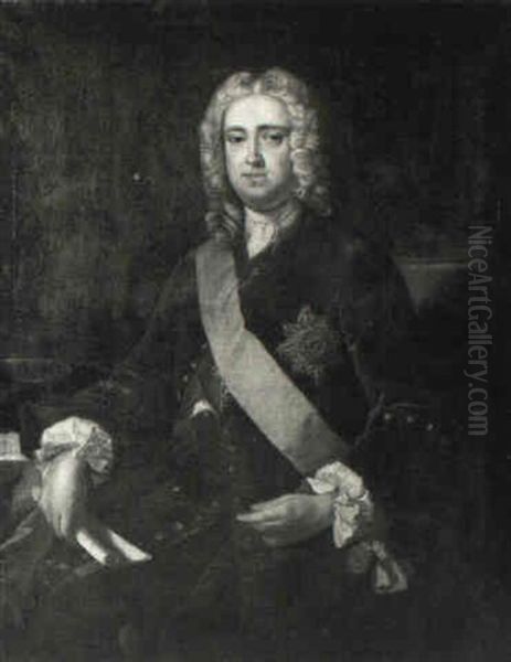 Portrait Of Sir Charles Hanbury Williams Oil Painting by Thomas Hudson