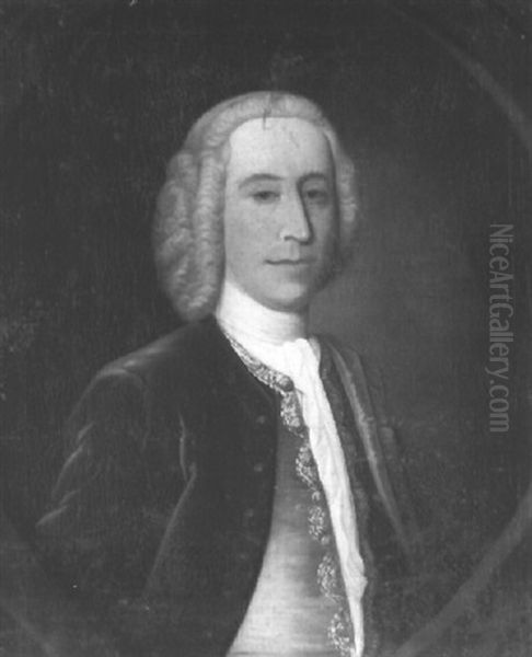 Portrait Of Duncan Forbes Of Calloden? Oil Painting by Thomas Hudson