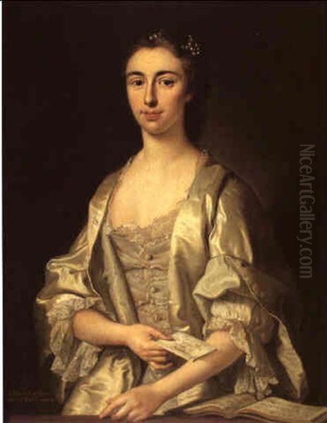 Portrait Of Lady Frances Coningsby (1709-1781) Oil Painting by Thomas Hudson