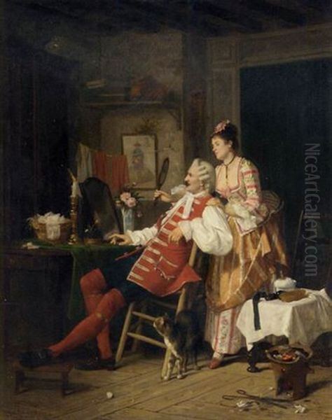 La Toilette Oil Painting by Charles Desire Hue