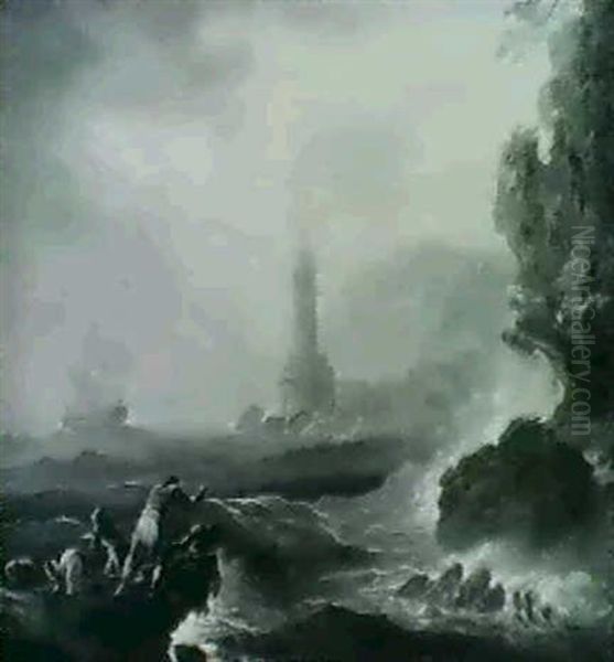 Marine Oil Painting by Jean Francois Hue