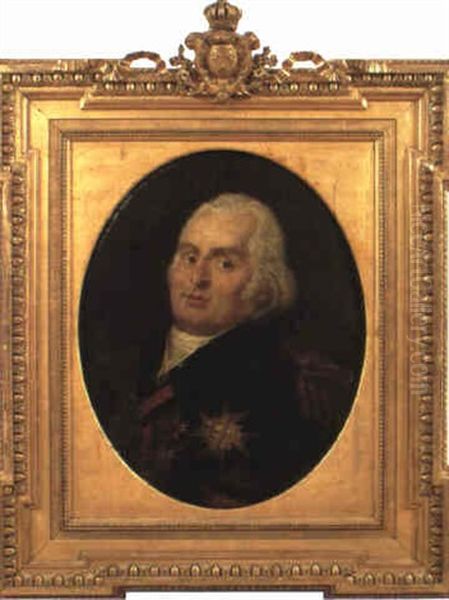 Portrait Du Roi Louis Xviii En Buste Oil Painting by Francois Huet