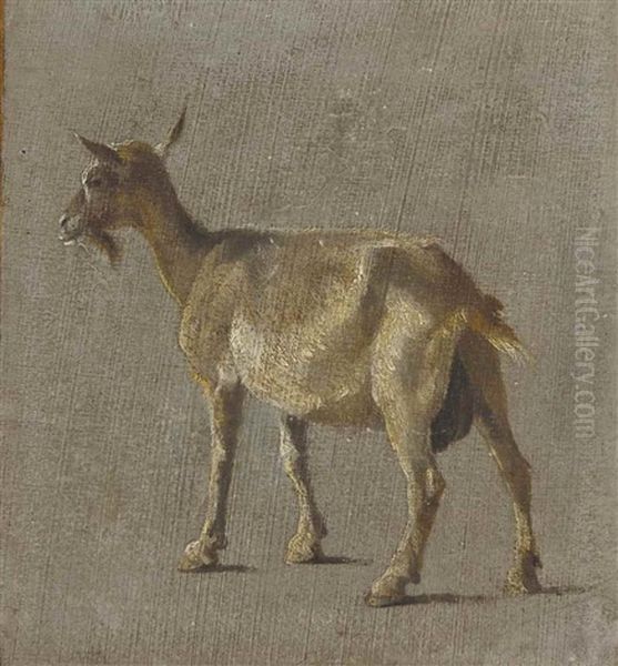 Une Chevre Oil Painting by Jean Baptiste Huet