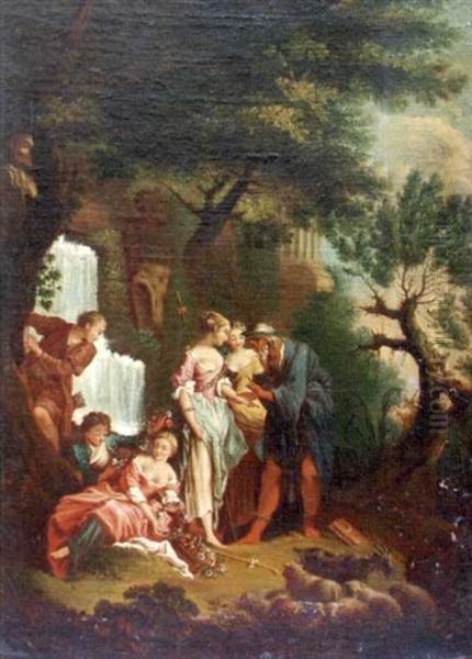 Scene Pastorale Oil Painting by Jean Baptiste Huet