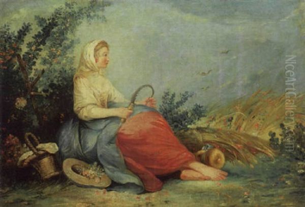 Allegorie Des Sommers Oil Painting by Jean Baptiste Huet