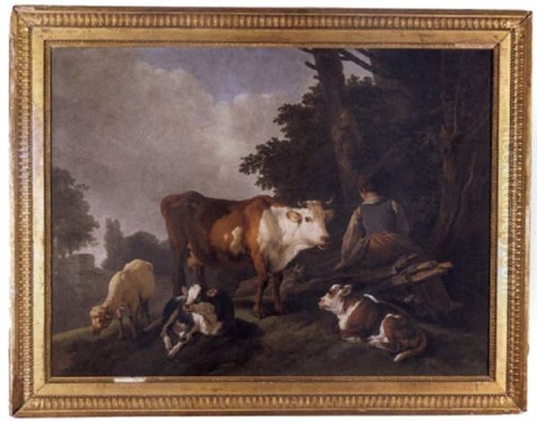 Paysage Pastoral Oil Painting by Jean Baptiste Huet