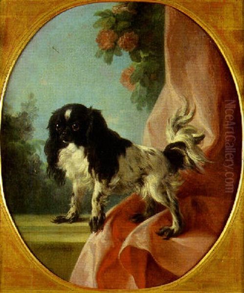 King Charles Devant Un Jardin Oil Painting by Jean Baptiste Huet