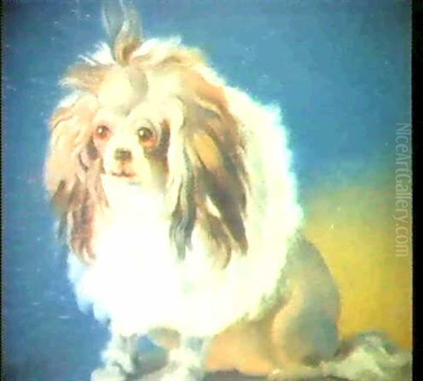 Sitzender Pekinese Oil Painting by Jean Baptiste Huet