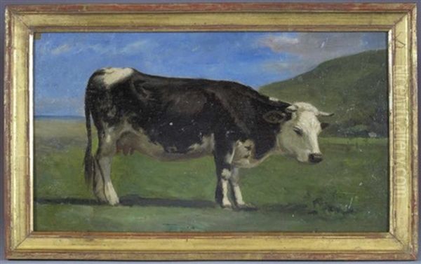 Vache Normande Oil Painting by Paul Huet