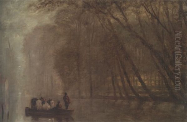 Le Bois De La Haye Oil Painting by Paul Huet