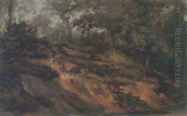 Talus A Chaville Oil Painting by Paul Huet