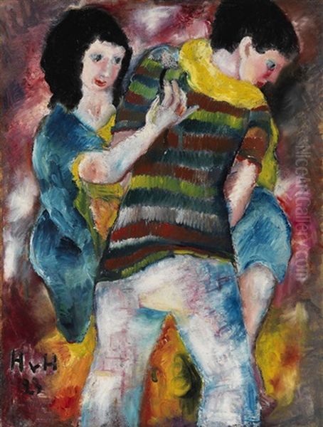 Couple Dansant Oil Painting by Helmut vom (Kolle) Huegel