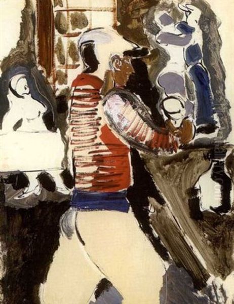 Jockey Au Bar Oil Painting by Helmut vom (Kolle) Huegel