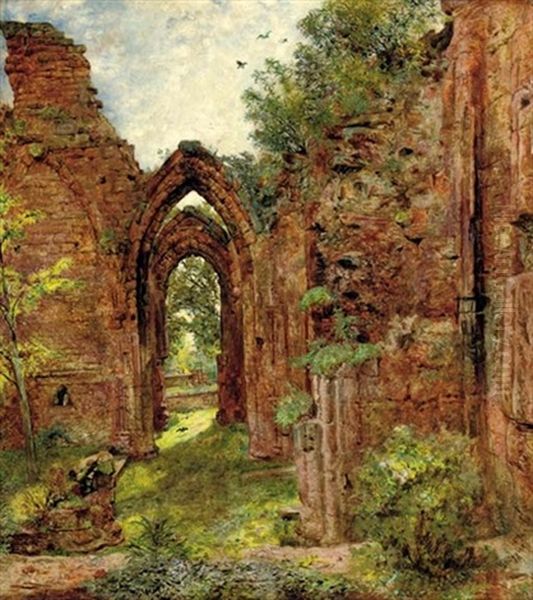 Ruins Of St. John's, Chester Oil Painting by William Huggins