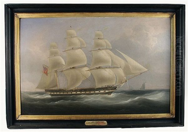 The "seringapatam," Pioneer Ship Of The Greens Blackwall Line\ Oil Painting by William John Huggins