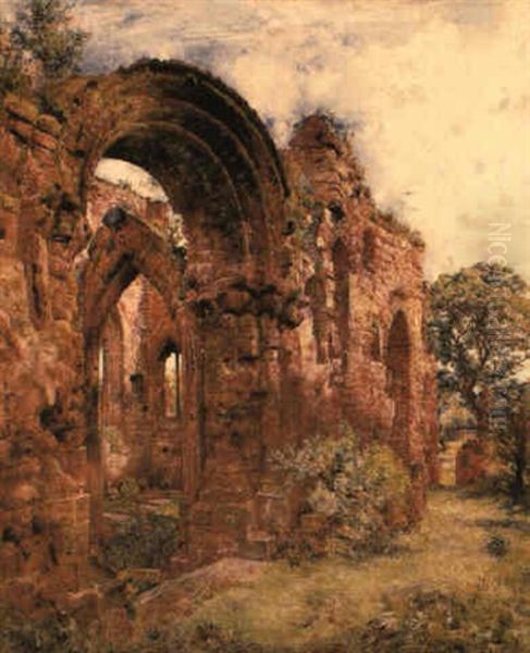 The Stones Of Chester, Or Ruins Of St. John's Priory Oil Painting by William John Huggins