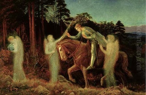 Sir Galahad Oil Painting by Arthur Hughes