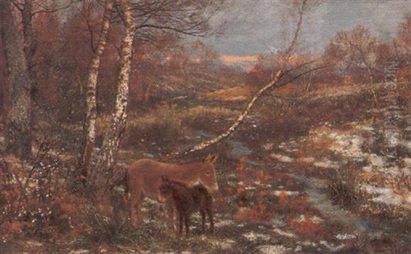 Paesaggio Con Somarelli Oil Painting by Arthur Hughes