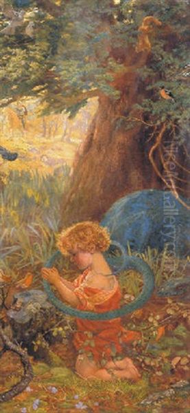 The Rescue Oil Painting by Arthur Hughes