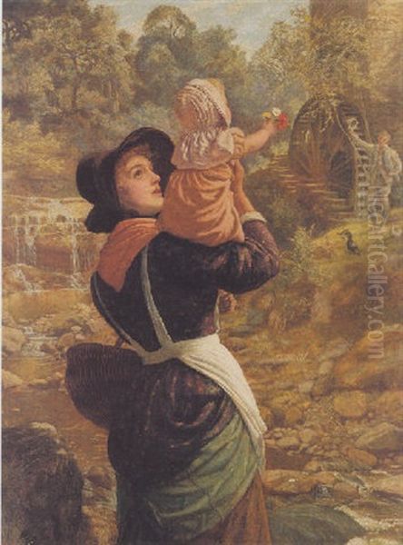 Home From The Market Oil Painting by Arthur Hughes