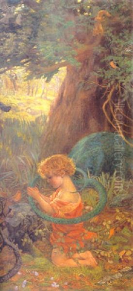 The Rescue Oil Painting by Arthur Hughes