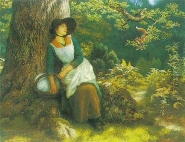 Afternoon Sleep Oil Painting by Arthur Hughes