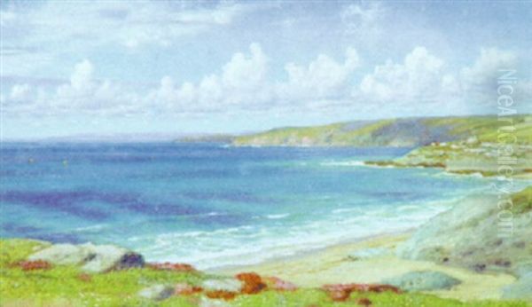 Pothleven, South Cornwall Oil Painting by Arthur Hughes