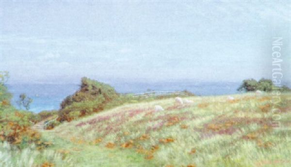 Fairlight Down, Sussex Oil Painting by Arthur Hughes