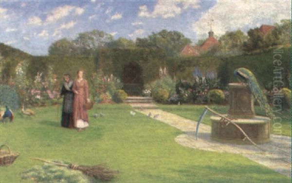 The Blessing Of Youth And Age Oil Painting by Arthur Hughes