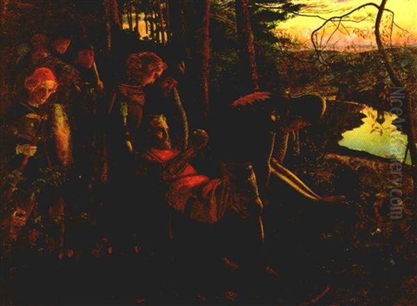 The Knight Of The Sun Oil Painting by Arthur Hughes