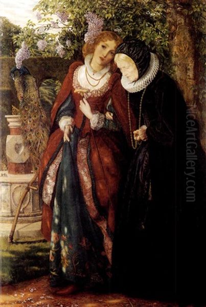 Silver And Gold Oil Painting by Arthur Hughes