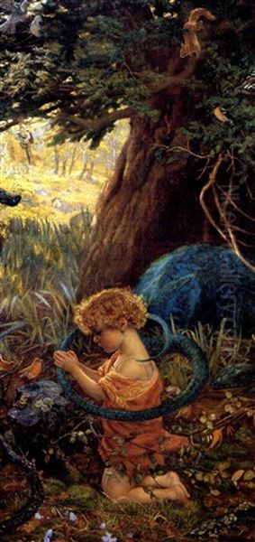 The Rescue Oil Painting by Arthur Hughes