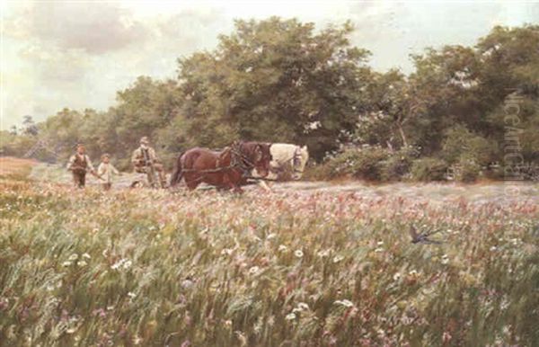 Summer Harvest Oil Painting by Arthur Foord Hughes