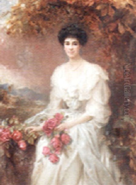 Portrait Of Mrs. Anne Martin Oil Painting by Edward Hughes