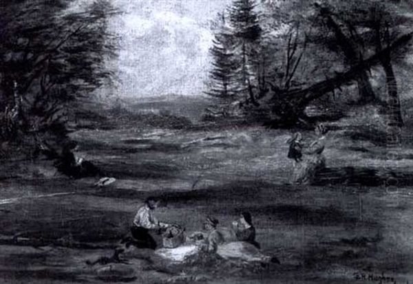 Summer Picnic Oil Painting by George Hart Hughes