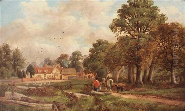 Minworth Green Oil Painting by John Joseph Hughes