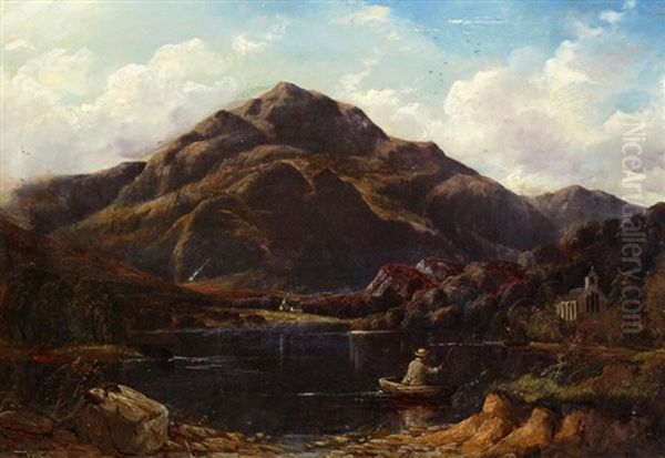 Loch Achray Oil Painting by John Joseph Hughes