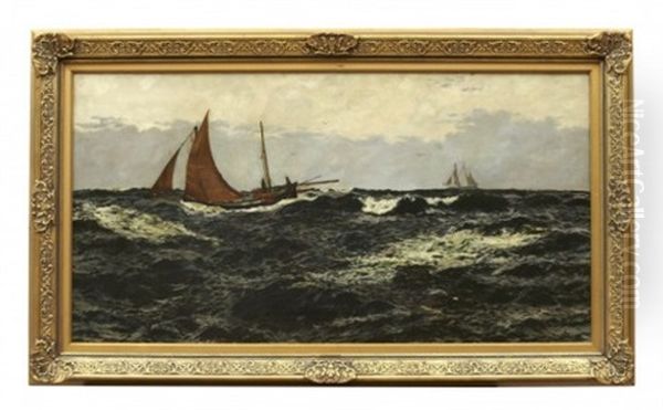 Fiskare Till Havs Oil Painting by Talbot Hughes